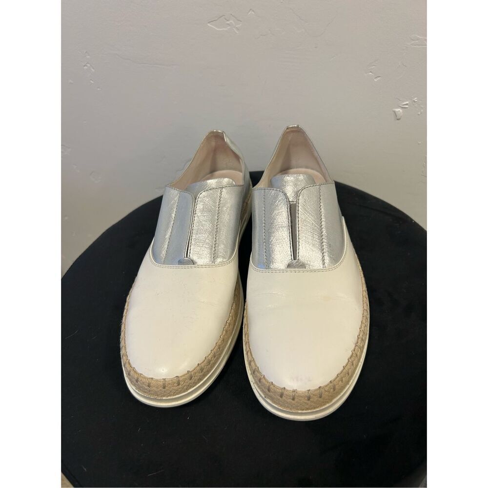 Tod's Gomma Rafia TV Francesina Pelle Two Tone Slip On Flats Women's 9 (39.5) - Picture 3 of 10